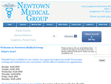 Tablet Screenshot of newtown-medical.com